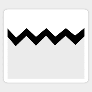 Abstract zigzag - gray, black and white. Sticker